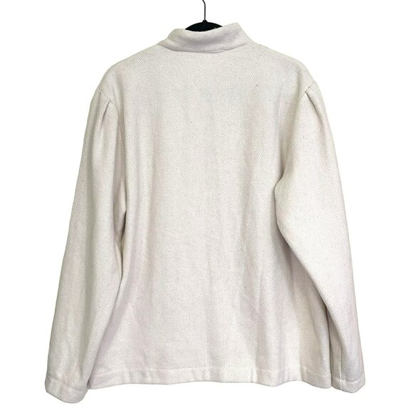 Melloday Herringbone Beige Wool Blend Pea Coat Size Large NWT - Picture 5 of 7